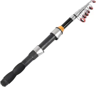 Telescopic Collapsible Extendable Fishing Rod for Saltwater and Freshwater, Lightweight and Compact Design (length: Full Extend 4.9 Feet)
